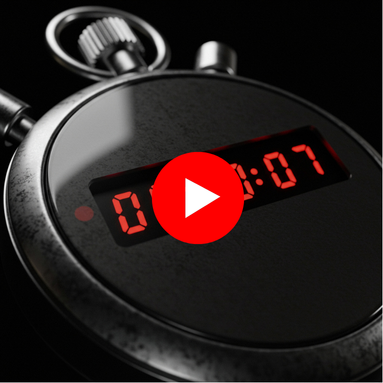 Digital timer displaying 7 seconds for lung-clearing trick