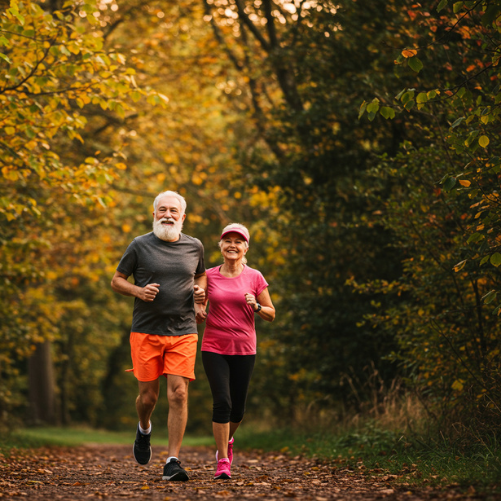Person jogging in park after using 7-second lung-clearing trick
